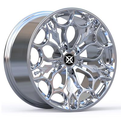 China Aluminum 20/22 22x10 24/26 24'' x12'' Plating forged monoblock wheels for Raptor F150 Hummer H2 Toyota Sequoia for sale