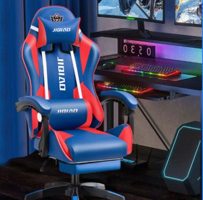 China New High Back Ergonomic Silla Gamer PC Rotating Leather Computer Racing Gaming Chair With Headrest for sale