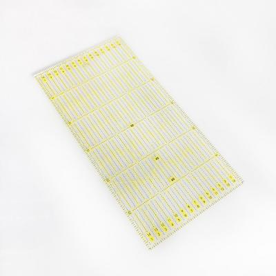 China Custom Acrylic Rigid Ruler 30cm flat size pmma patchwork quilting ruler with scale for sale