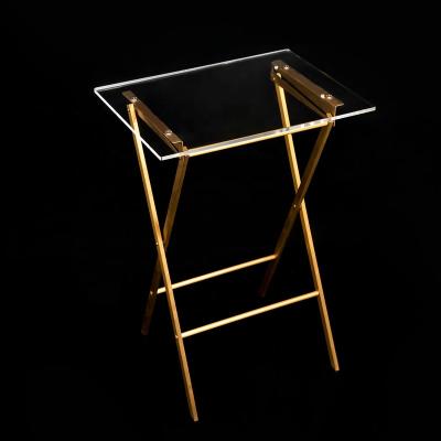 China Modern Custom Acrylic Flower Plant Shelf Stand with Metal Brackets for Hallway for Bedroom for Hotel and Apartment for sale