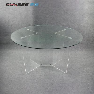 China HOT SALE MODERN DINING TABLE FURNITURE round dining table wedding clear transparent acrylic for sale