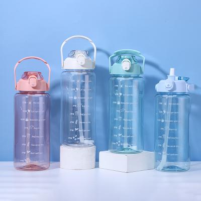 China Modern Hot Sale 2L Plastic Sports Bottle Clear Transparent Water Bottle Custom Logo for sale