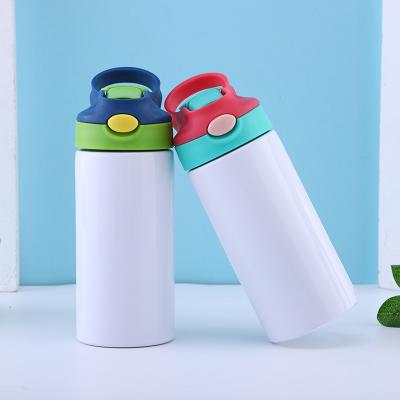 China Minimalist Hot Selling Double Wall Children Vacuum Cup Stainless Steel Water Bottle BPA Free Flip Straw Tumbler for sale