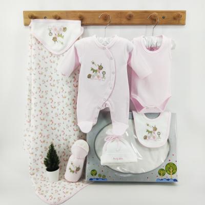 China 6 Pieces Antibacterial Cute Unisex 100% Cotton All Season Baby Clothing Set High Quality for sale