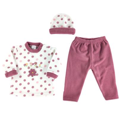 China Hot Selling High Quality Anti-Shrink Baby Clothes 3 PCS Set Newborn Baby Gift Sets With Hat, Top And Pants for sale