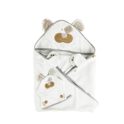 China Baby Shower Gear Good Quality Cotton Towel Cute Unisex 100% Cotton Baby Towel HK2-DI1433DC for sale