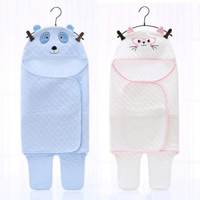 China Factory Sale Antibacterial Cartoon Cute 3 Layers 100% Cotton All Season Breathable Baby Sleeping Bag for sale