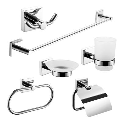 China KAIIY Sustainable Manufacturer High Quality Chrome Bathroom Accessories Set 6 Pieces for sale