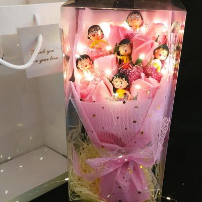 China Maruko-chan's creative eco-friendly instagram material stock number flower bouquet as a Valentine's Day gift for sale