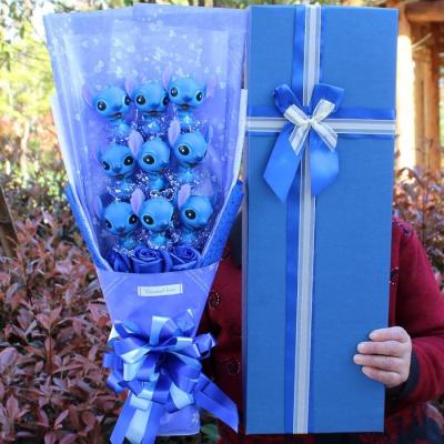 China Wholesale PVC Material Flower Bouquet Cartoon Flower Soap Flower Gift Box Birthday Graduation Valentine's Day Gift Eco-friendly for sale