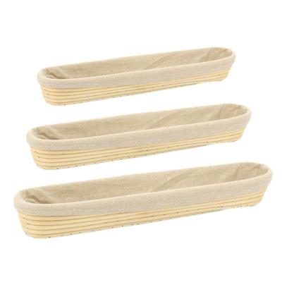 China 5PCS/Set Sustainable Various Shapes Fermentation Rattan Basket Country Bread Baguette Dough Proofing Baskets Mold for sale