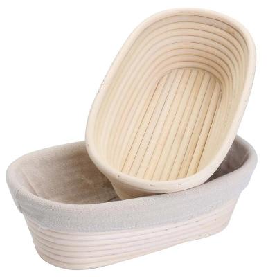 China WORISTER Viable Oval Rattan Dough Basket Rod Brotform Bread Proofing Proofing Baskets For Kitchen Baking Proofing for sale