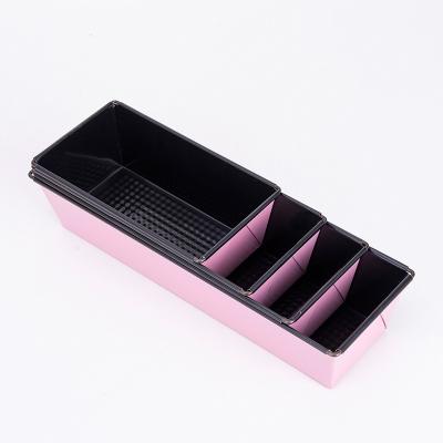 China Oblong Toast Tray Viable Toast Tray Mini Cake Four Mold Non-Stick Toast Baking Tool Toast Tray Non-Stick Baking Brush for sale