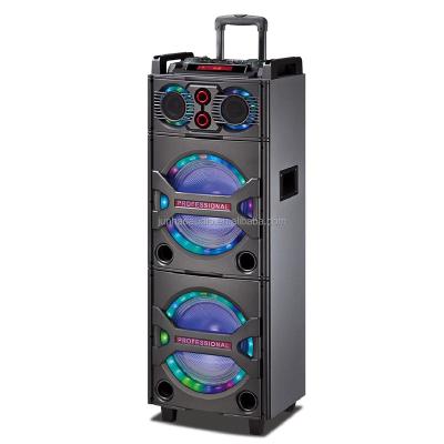 China Wireless Dual Large 10 Inch Trolley Speaker System with Trolley Party Rechargeable Wireless Speakers for sale