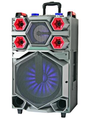 China Wireless Modern Style High Power Portable 15 Inch USB DJ Subwoofer Cart Speaker With Battery for sale