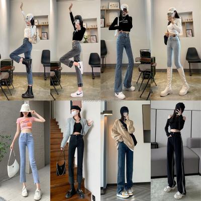 China European Fashion Women's Skinny Jeans Straight Fit Breathable High Waist Jeans for sale