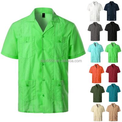 China wholesale 2023 High Quality Anti-Wrinkle Men's White Printed Shirt Casual Short Sleeved Shirt for sale