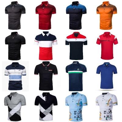 China Wholesale Fashion Casual Lapel Anti-wrinkle Summer Short Sleeved Men's Pure Cotton Polo Shirt for sale