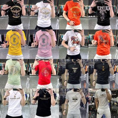 China Anti-shrinkage men's pure cotton t-shirt with shoulder drop design oversized t-shirt wholesale for sale