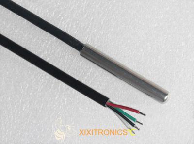 China 4 PT100 Wire Platinum RTD Temperature Sensors for sale