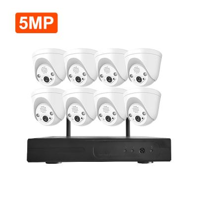 Cina 5MP 8CH Wireless Surveillance System Two-way Audio Cctv Nvr Kit Security Camera System in vendita