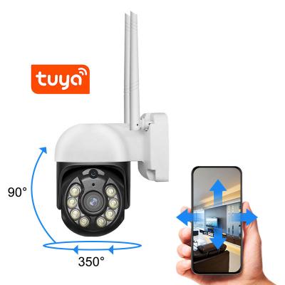 中国 Tuya App color night vision wifi cctv camera wireless outdoor dome security ip camera 販売のため