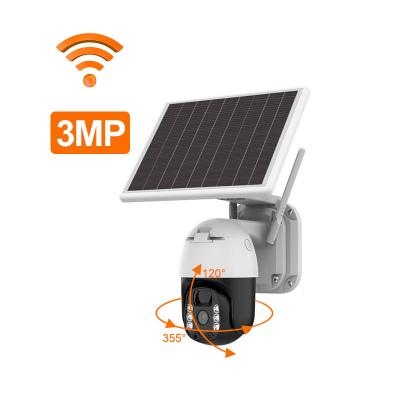 China 18650mAh Battery Solar Powered Security Camera 3MP Outdoor Wifi Cctv Camera for sale