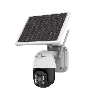 China New Trending 3mp Solar Security Camera Outdoor IP66 Waterproof PTZ Wifi Solar Camera for sale