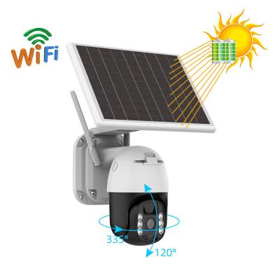 China Wireless 1296P PTZ Solar Panel Powered CCTV Camera Outdoor Wifi Solar Security Camera for sale