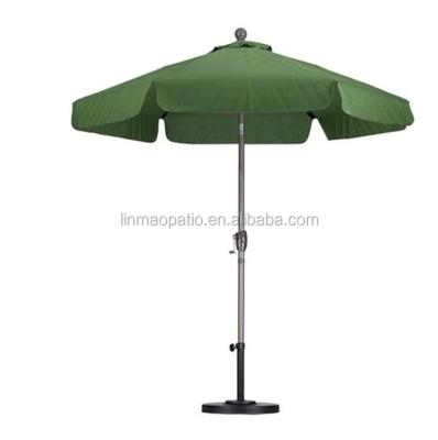 China Modern Green 7.5' Outdoor Patio Umbrella with Champagne Metal Pole for sale