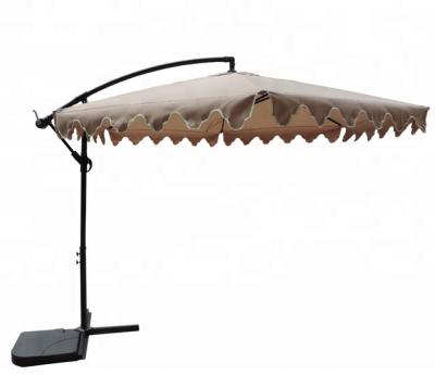 China Modern Offset Cantilever Cantilever Patio Umbrella, Adjustable Tilt, Tan, 10' for sale