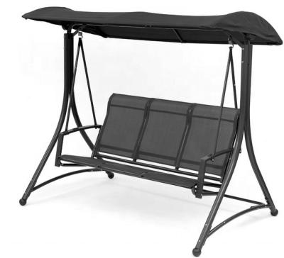 China Modern Hot Selling Black 3-Seat Swing Chair for sale