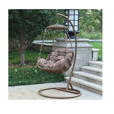 China Modern Hanging Rattan Swing Chair With Cushion for sale