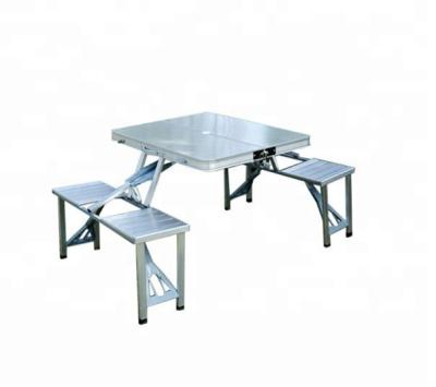 China Modern Outdoor Aluminum Portable Folding Picnic Table with 4 Seats for sale