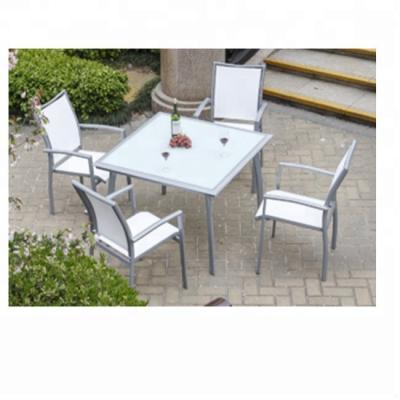 China Modern Beige 5-Piece Patio Dining Set for sale