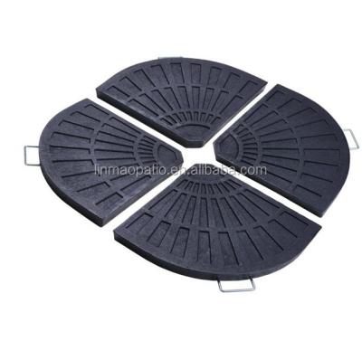 China Modern fan-shaped cantilever offset umbrella surface bases set of 4 for sale