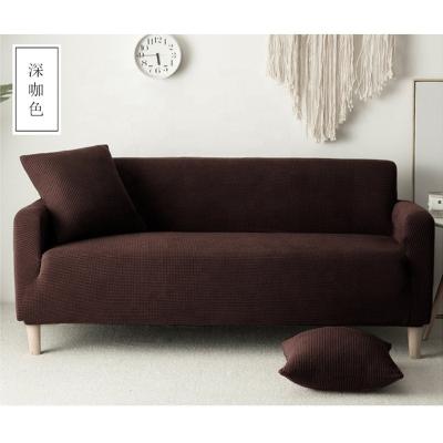 China Modern Cheap Stretch Sofa Cover L Shape Sofa Protector Solid Printed TaiZhou Modern Velvet Slipcover for sale