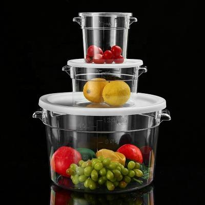 China Kitchen Viable Home PC Food Container Storage Bucket Factory Clearance Food Grade Transparent Extra Thick White PE Material for sale