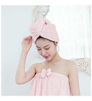 China Super Soft QUICK DRY Cloth Bath Hair Dryer Towel Absorption Microfiber Water Absorbent Microfiber Turban Towel For Women Girls for sale