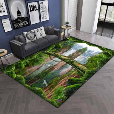 China Modern Creative Art Decor 3d Carpet Printed Carpet Blanket Polyester Rug Non-slip Indoor Living Room for sale