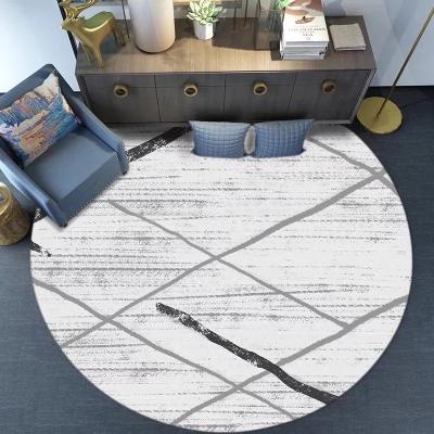 China Modern Easy To Store Polyester Microfiber Blanket Non-Slip Abstract Machine Washable Round Rugs Bedroom Rugs for sale