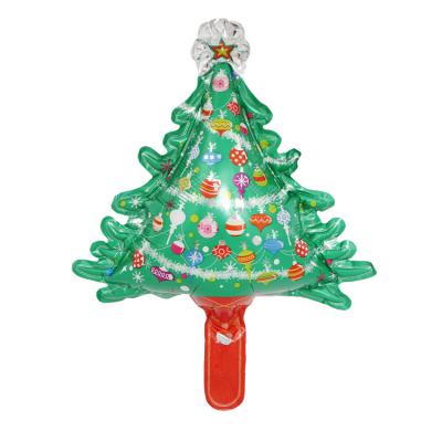 China Mylar Factory Direct Sales New Small Stock Christmas Tree Cartoon Christmas Snowman Foil Balloon for sale