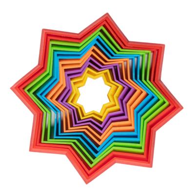 China 2022 Amazon Hotsell 3D Star Puzzle Toy Magic Circle For Wedding Classroom Party Office Supplies Star Cutouts Design Magic Home RL for sale