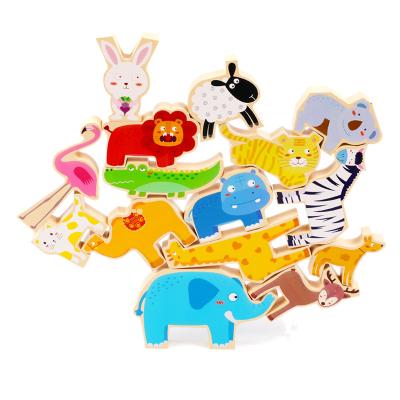 China Toy Learning Toys Animal Upon Educational Animal Classic Wooden Stacking Game for the Whole Family for sale