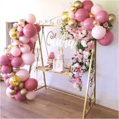 China NEW 99Pcs LATEX 2022 Balloon Garland Arch Kit Gold Confetti Balloons Pink and Gold Balloons for Parties Birthday Wedding Party for sale