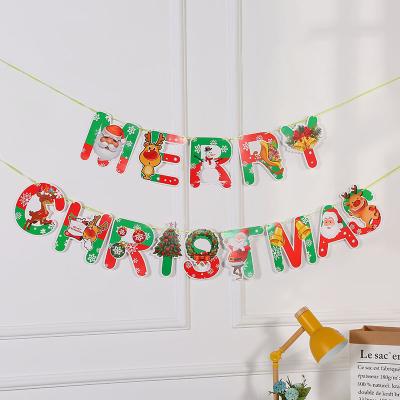 China Wholesale New Design 2022 Spain Christmas Paper Card Santa Party Decoration Banner Garland Fe liz de La Navi Papa Paper Banner Factory for sale