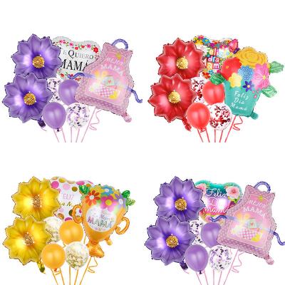 China Spanish Mylar Mother's Day Trophy Flower Garden Apron Balloon Mother's Day Theme Party Flower Decoration Helium Balloon for sale