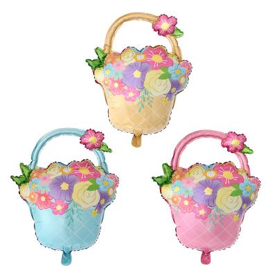 China Large Flower Trophy Flower Basket Apron Foil Balloon Mother Mom's Day Decorations Party Foil/Mylar Wholesale for sale