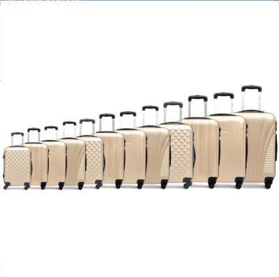 China ABS G111 Women Full 210D Lining Travel Luggage Baggage 12PC Set with 4 Spinner Wheel for sale