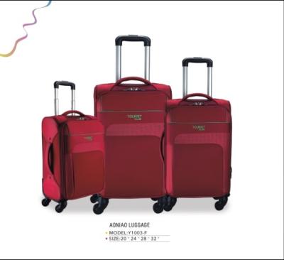 China Polyester Inner trolley system three pcs Cheap Luggage Bags With Four universal wheels for sale